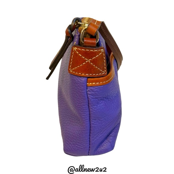 Dooney & Bourke Pebble Grain Plum Violet Leather Crossbody Bag - Picture 3 of 12